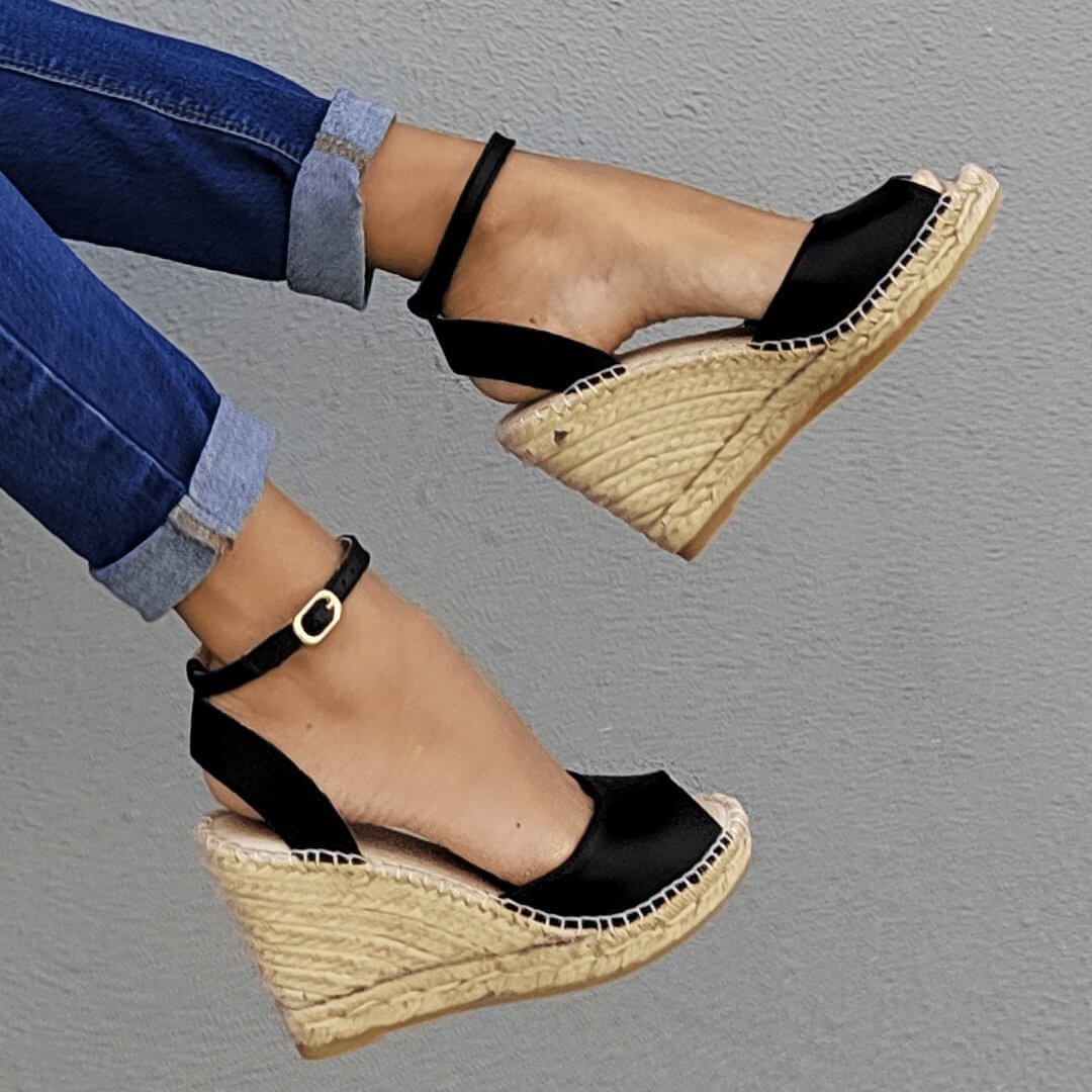 Peep Toe Wedge en Medianoche